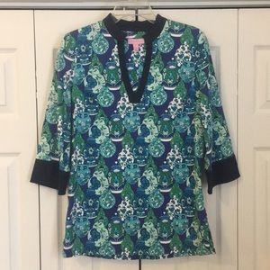 Lilly Pulitzer print 3/4 sleeve tunic